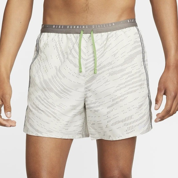 Nike | Run Division Flex Stride White and Gray 5” Running Athletic Shorts - Picture 1 of 4